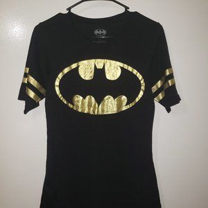 Batman Tee Black & Gold Size Medium